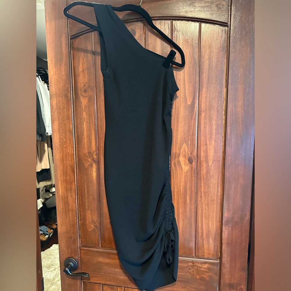 T by Alexander Wang Merino One Shoulder Dress